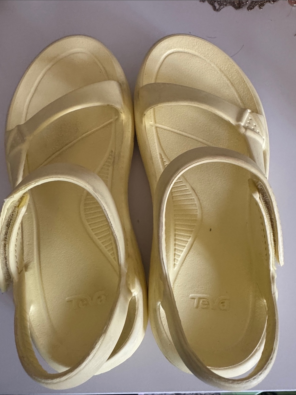 Teva Hurricane Drift Pale Yellow Adjustable Strap Sandals